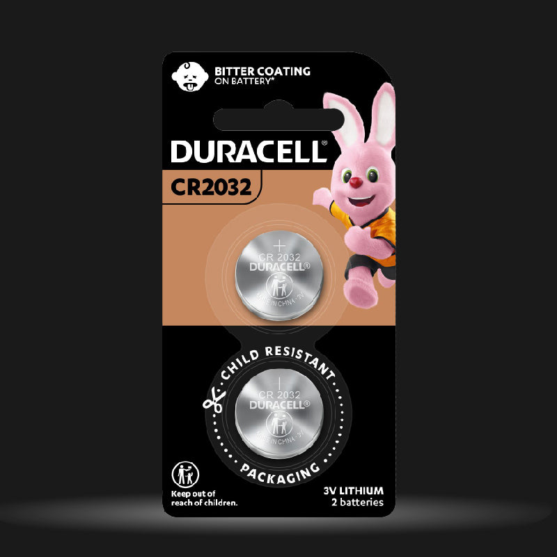 Duracell Lithium CR2032 Coin Batteries 2's Pack